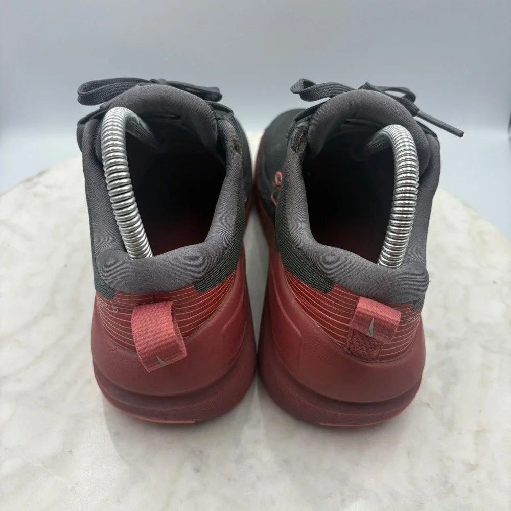 Altra Paradigm 5 Running Shoes Women 8.5 Grey Red Stability Trainer Wide Toe Box